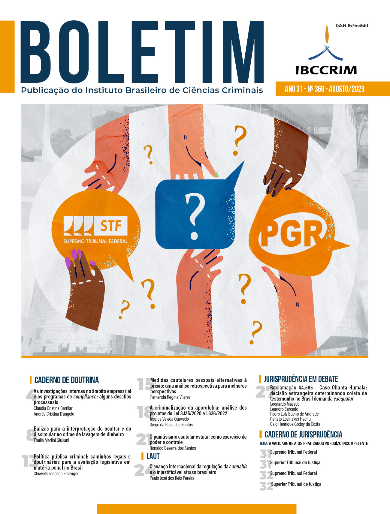 					View Vol. 31 No. 369 (2023): Boletim IBCCRIM - Agosto
				