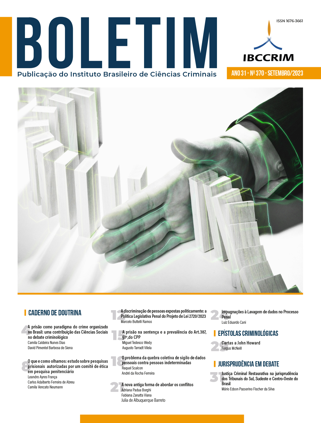 					View Vol. 31 No. 370 (2023): Boletim IBCCRIM - September
				