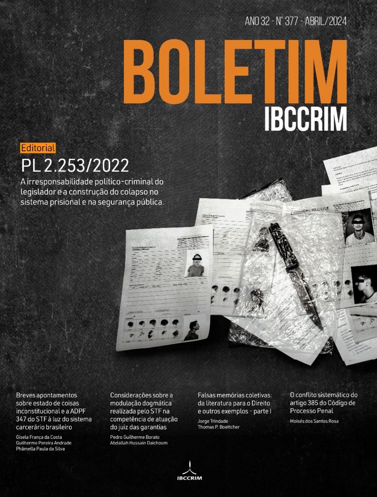 					Visualizar v. 32 n. 377 (2024): Boletim IBCCRIM - Abril
				
