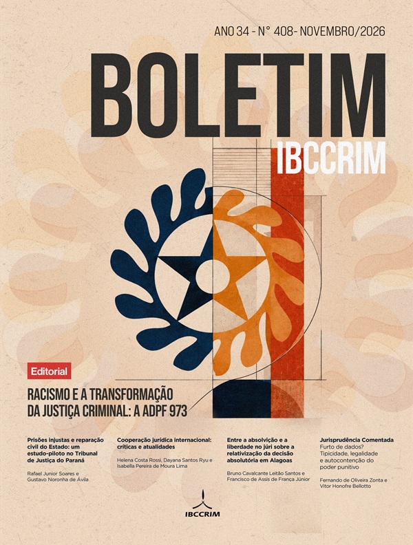 					Visualizar v. 34 n. 408 (2026): Boletim IBCCRIM - Novembro
				
