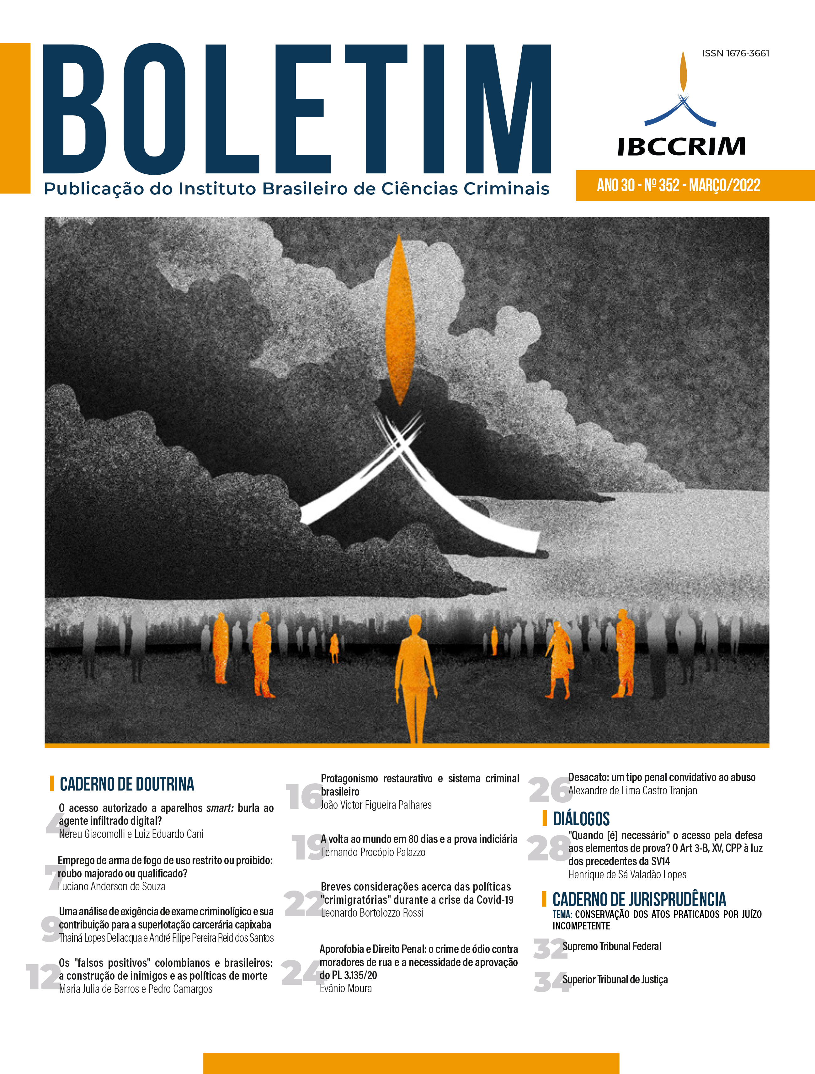 					View Vol. 30 No. 352 (2022): Boletim IBCCRIM - Março
				